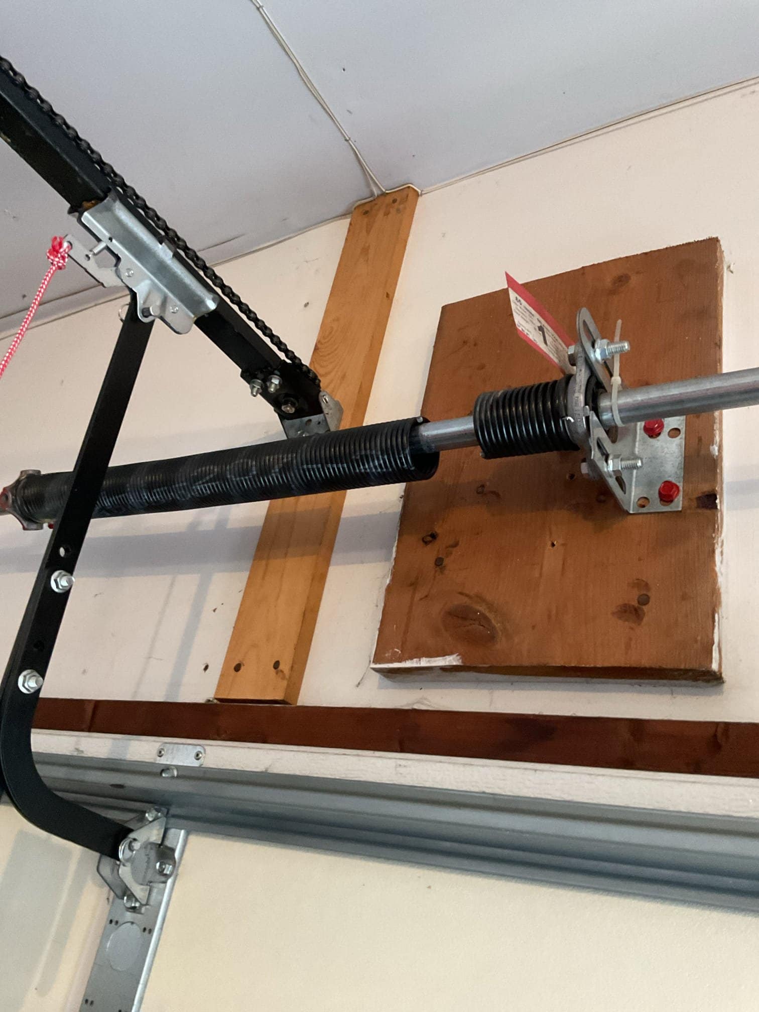 Broken garage door spring