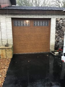 Canyon Ridge Ultra Grain garage door installation in Lake County, Illinois
