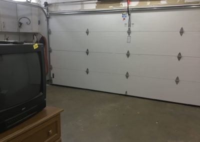 A view of a Clopay garage door installation from inside