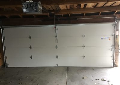 Inside of Clopay garage door installation in Chicago