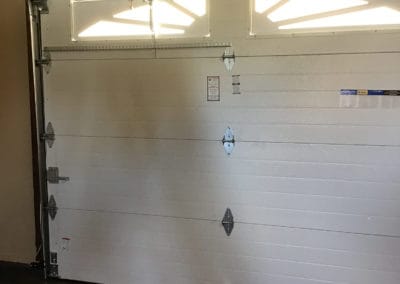 Inside view of Clopay garage door installation in northwest Chicago