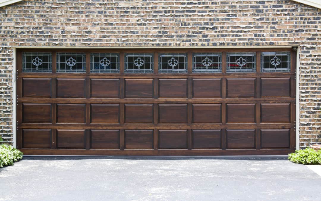 classic wood garage with custom windows