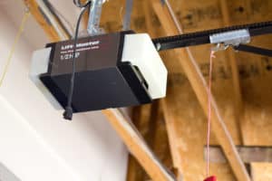 Liftmaster garage door opener on a garage door