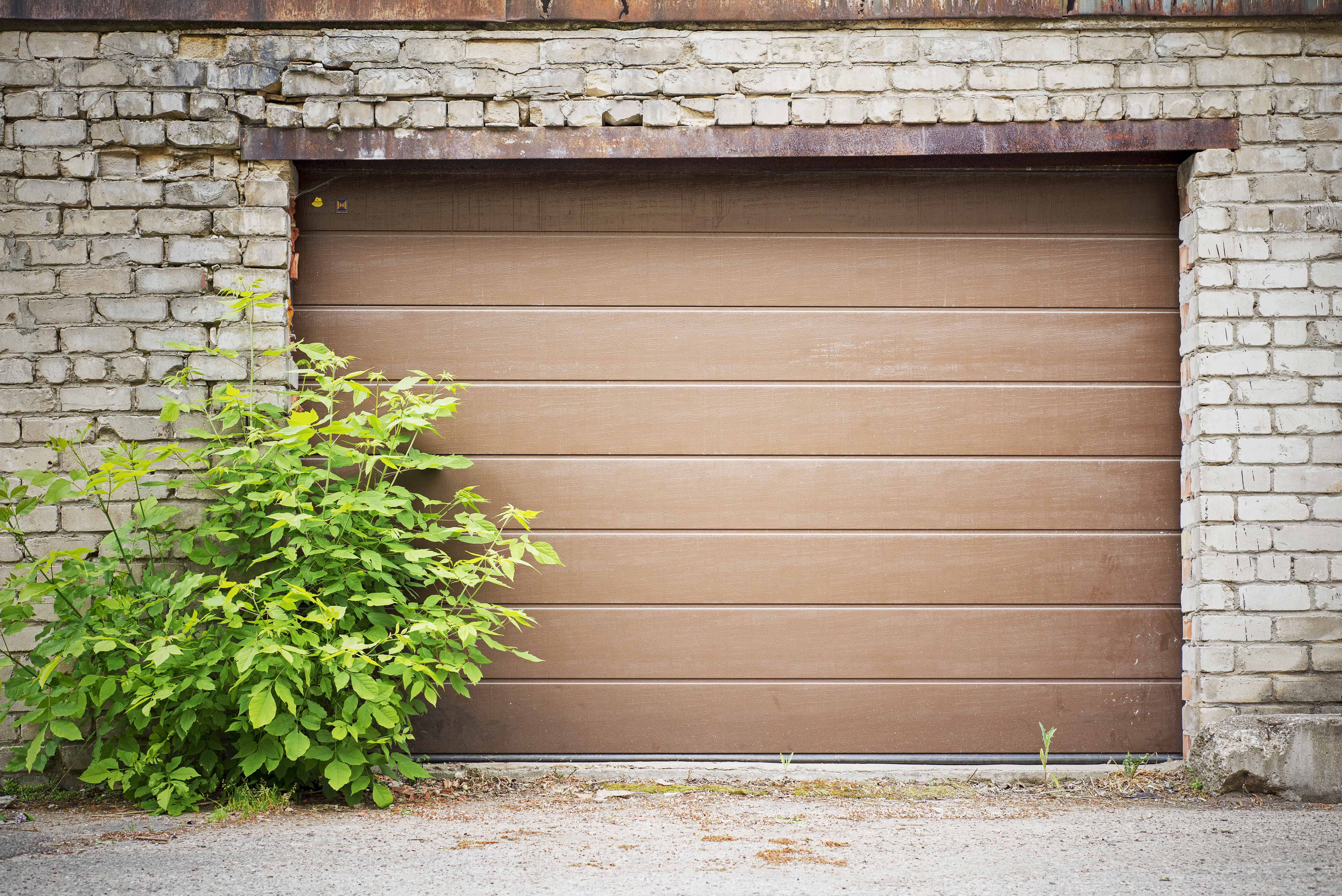 old brown garage door