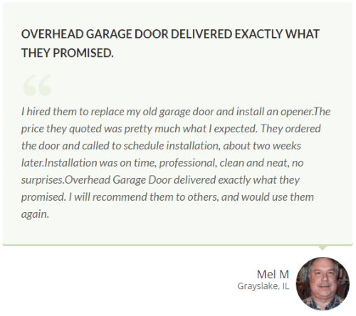 Garage Door Installation Testimonial